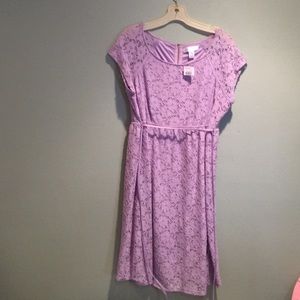 Nwt motherhood maternity lilac eyelet dress.